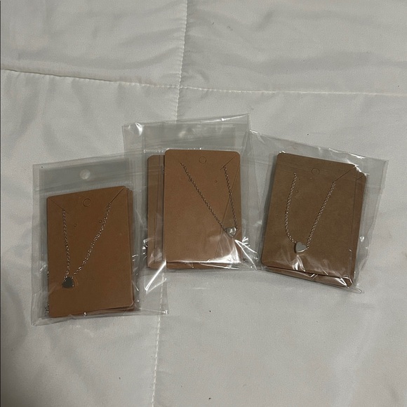 π5/$15 12 Silver heart Necklaces, NEW - Picture 1 of 6